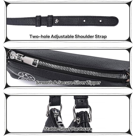 Bat Goth Mini Purse Women Y2K Small Shoulder Bag Star Charm Fashion Black Snake - Picture 4 of 8